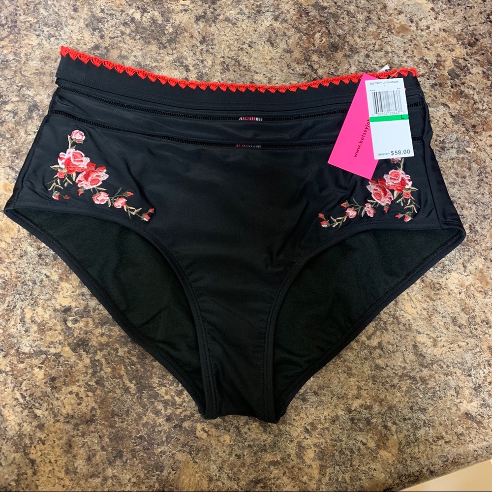 NWT Betsey Johnson Folk Westin Bikini Bottom - Picture 2 of 5